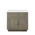thumbnail image 1 of Shelter 36 in W x 22 in D Grey Oak Single Bath Vanity and Cultured Marble Top, 1 of 7