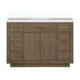 thumbnail image 1 of Shelter 48 in W x 22 in D Grey Oak Single Bath Vanity and Cultured Marble Top, 1 of 7