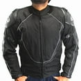 thumbnail image 1 of Shelter 515BK-M Perrini Mens Classic Motorcycle Armor Biker Racing Motorbike Cordura Jacket, Black - Medium, 1 of 5