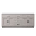 thumbnail image 1 of Shelter 80 in W x 22 in D White Oak Double Bath Vanity and Cultured Marble Top, 1 of 6