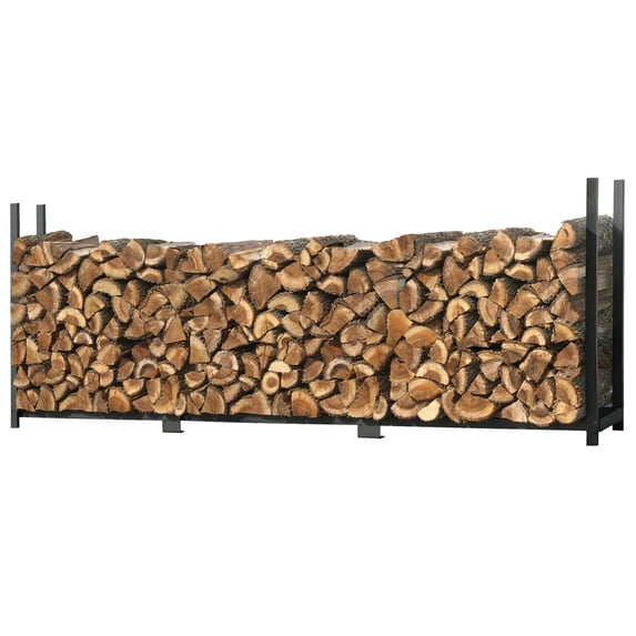 ShelterLogic Black Ultra Duty Firewood Rack