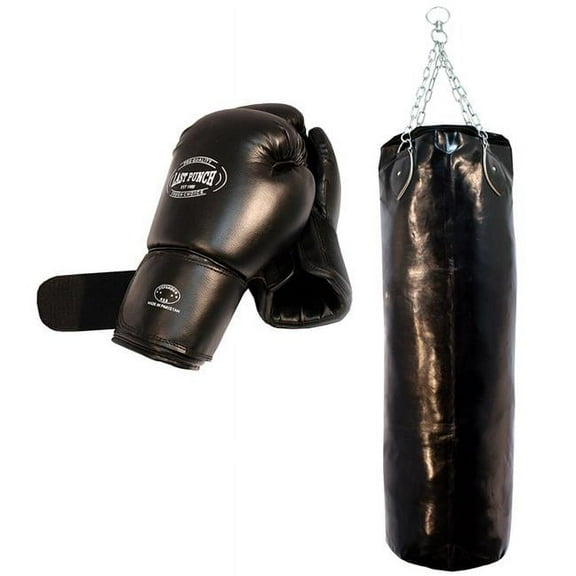 Shelter S104 Heavy Duty Pro Boxing Gloves & Pro Huge Punching Bag with Chains