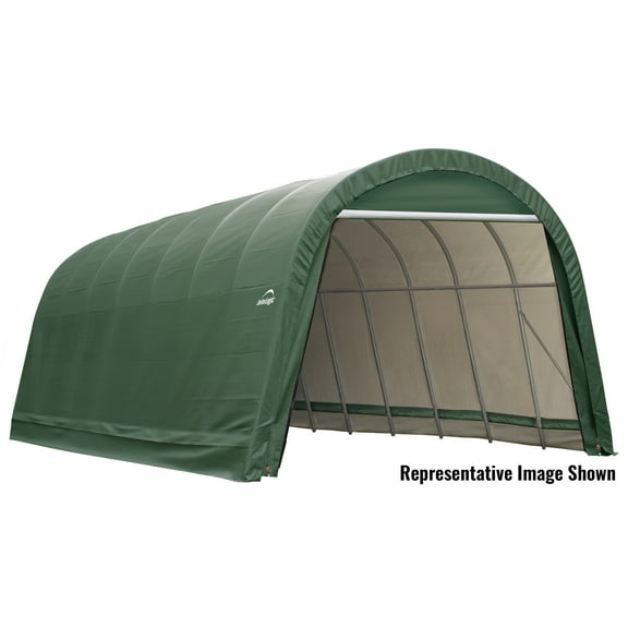 Sheltercoat 15 X 20 Ft. Wind And Snow Rated Garage Round Green Std