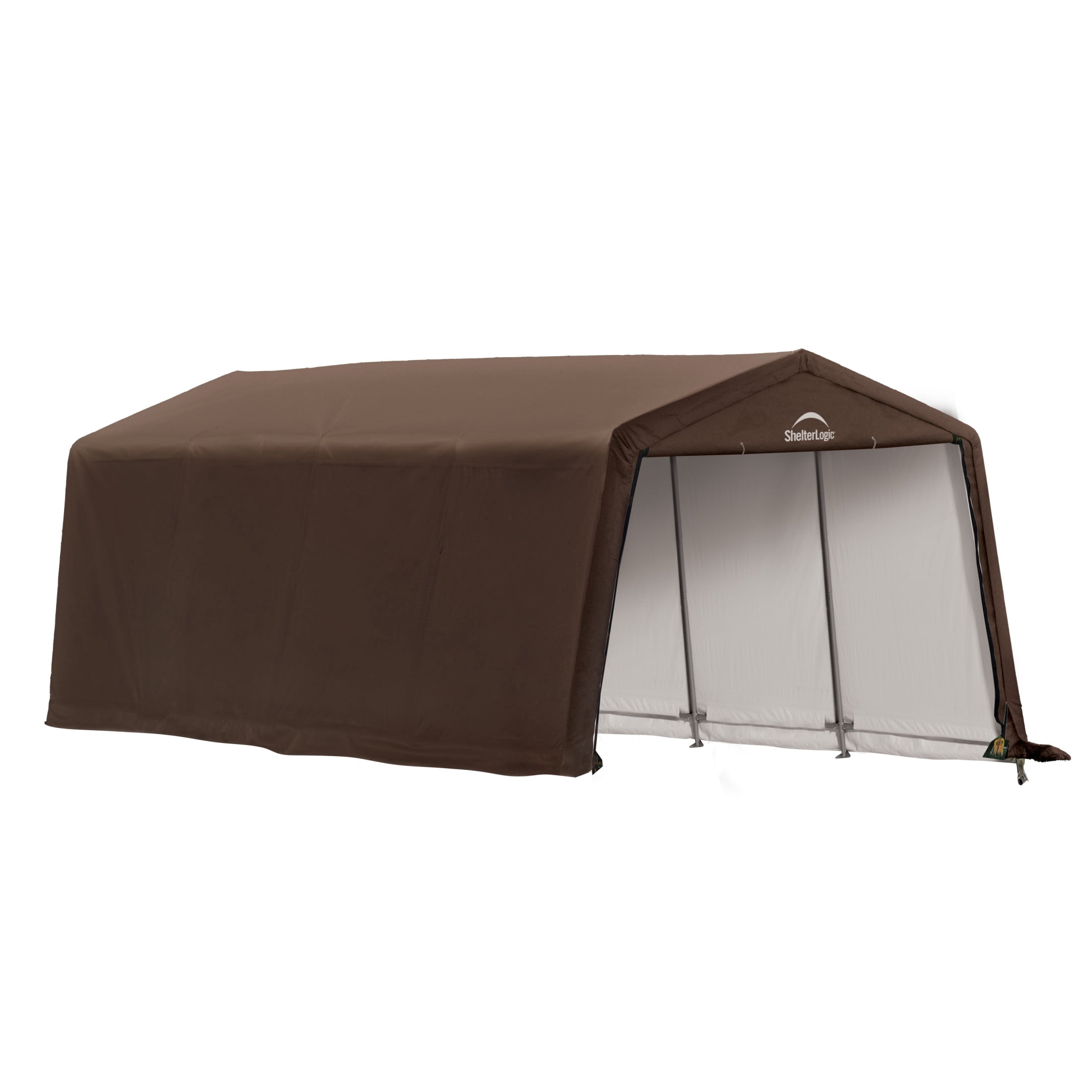 ShelterLogic, Loafing Shed, 12 x 12 x 8 ft, Brown with All-Steel