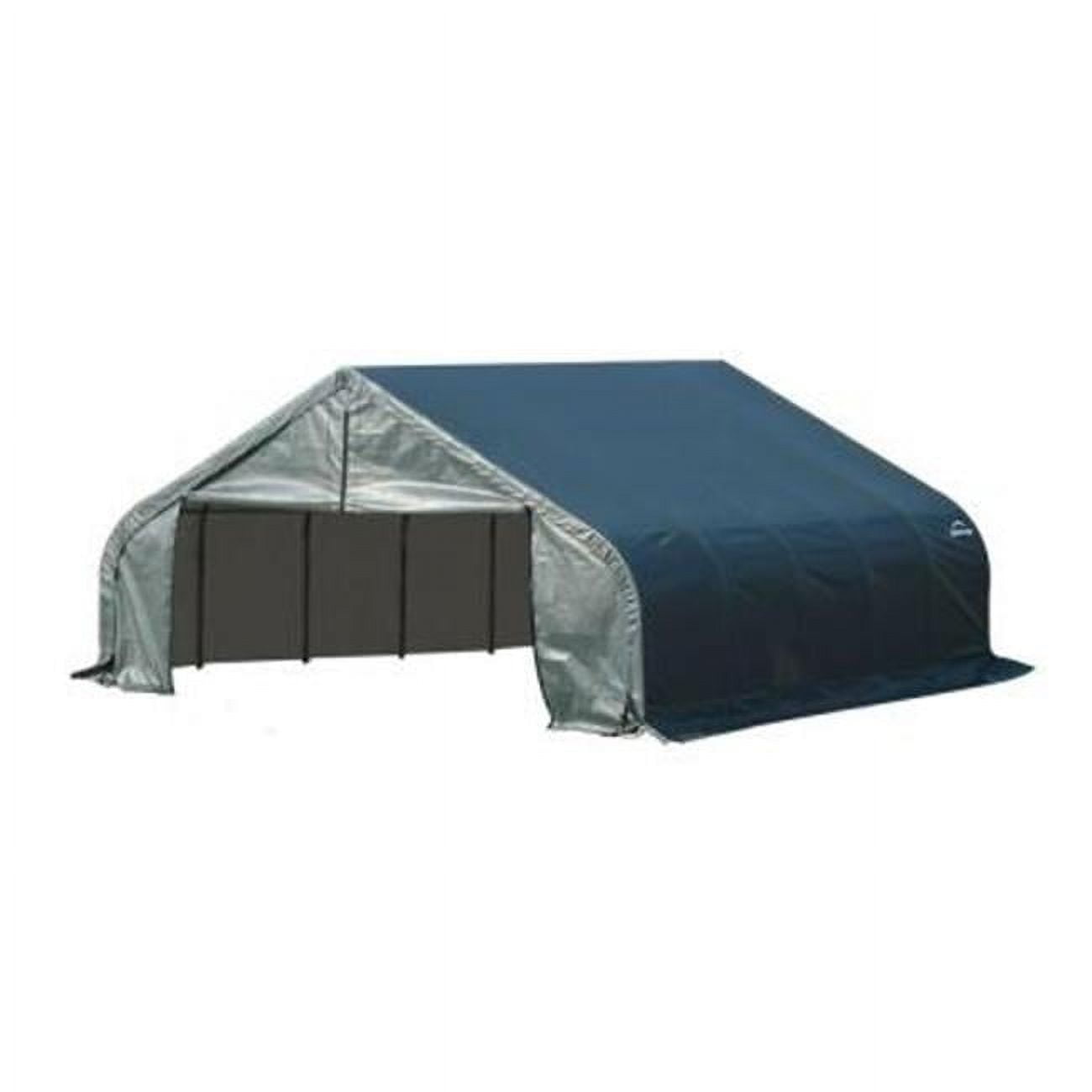 18' x 20' x 9' Peak Style Shelter, Green Cover