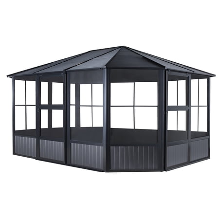 Sojag 15 x 12 x 9 ft Dark Grey Charleston Solarium
