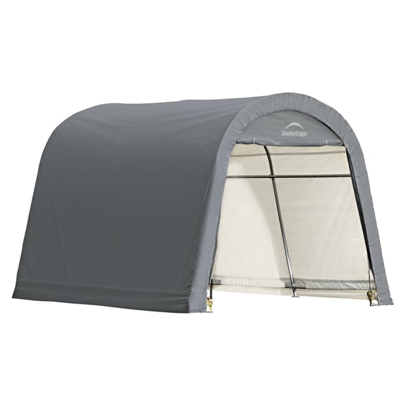 ShelterLogic Shed-in-a-Box 10 x 10 x 8 ft Grey Roundtop Shelter