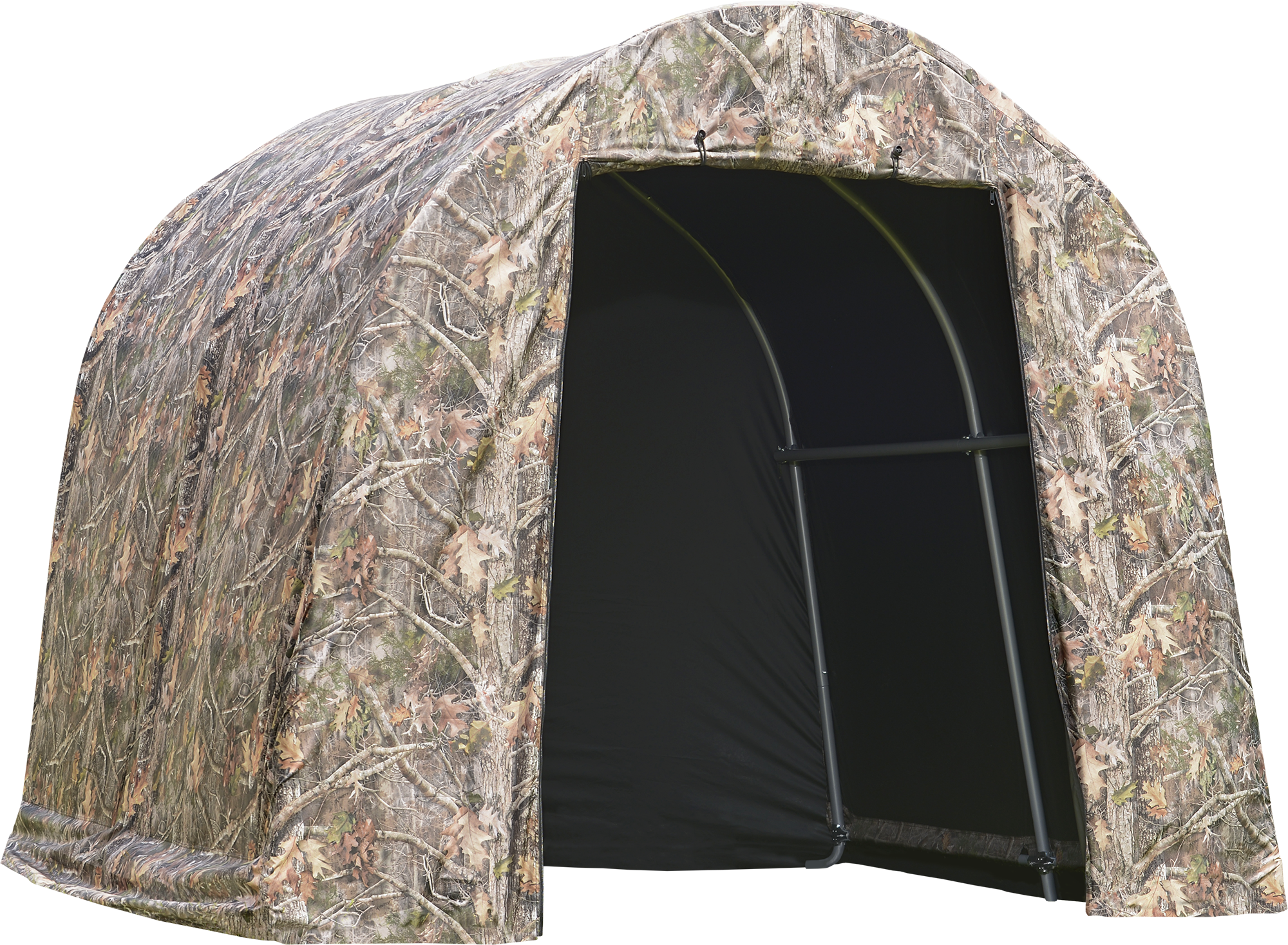 ShelterLogic 8 x 7 ft. Steel Roundtop Storage Shed, Camo