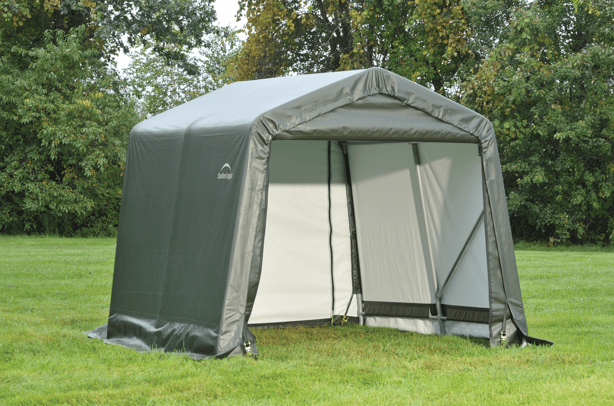 ShelterLogic 8' x 8' x 8' Peak Style Shelter, Gray