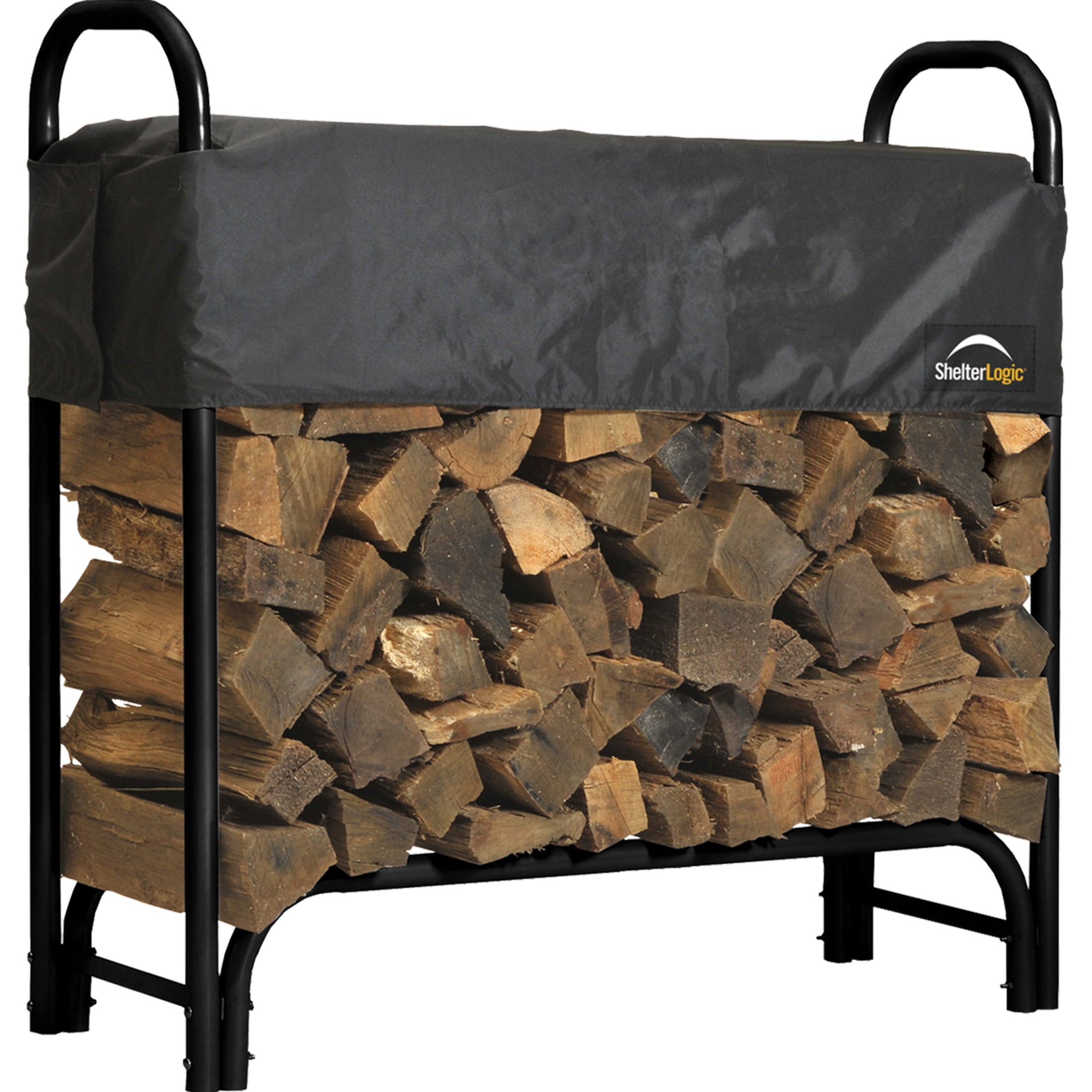 Heavy Duty Firewood Rack with Cover 4 ft. Walmart