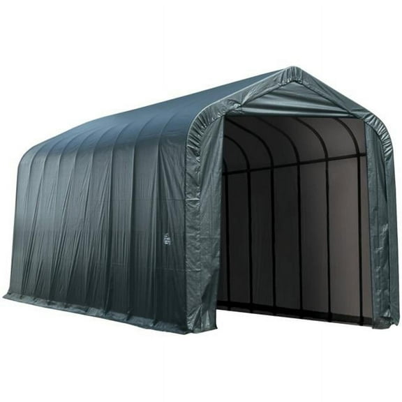 ShelterLogic 95944 15x44x16 Peak Style Shelter, Green Cover