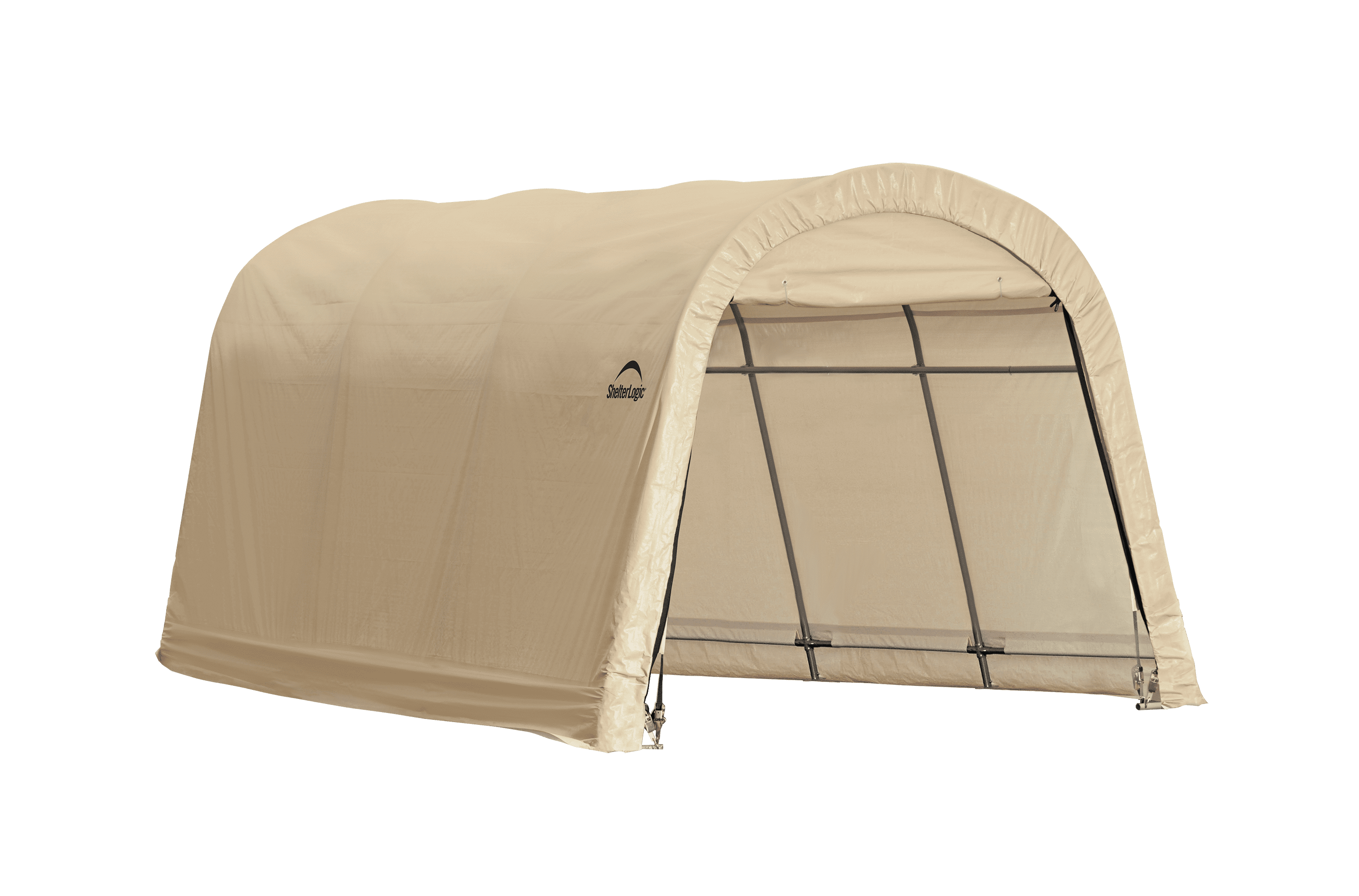 ShelterLogic AutoShelter Steel Instant Garage, 10 x 15 x 8 ft, Sandstone, Round Sansujyuku sansujyuku.com