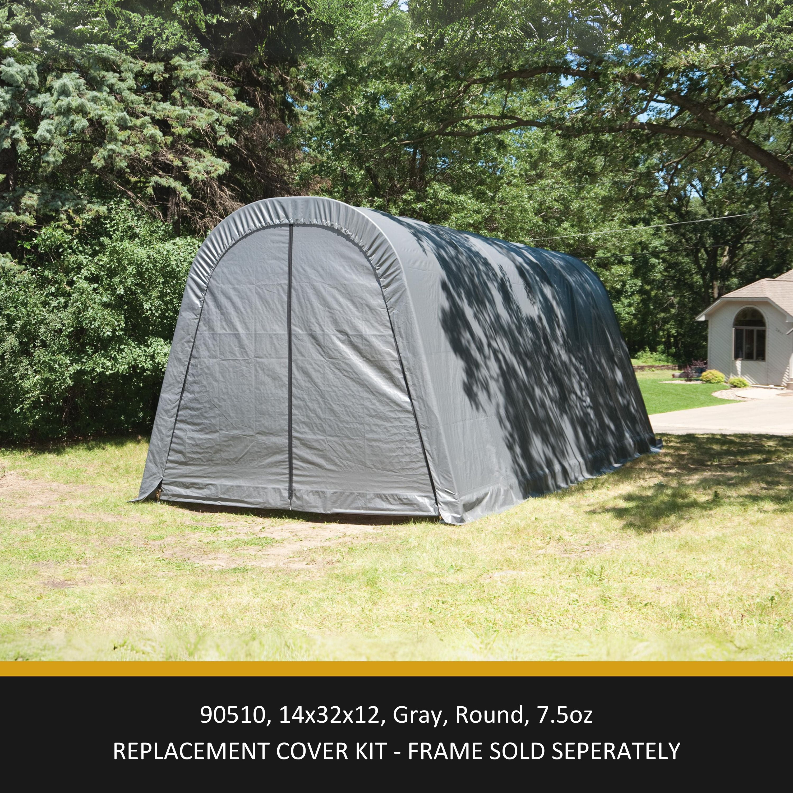 ShelterLogic Garage-in-a-Box Round Top 14x32x12 Replacement Cover kit ...