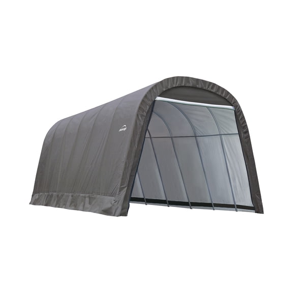 ShelterLogic ShelterCoat 13 x 24 x 10 ft Grey Wind And Snow Rated Garage Round