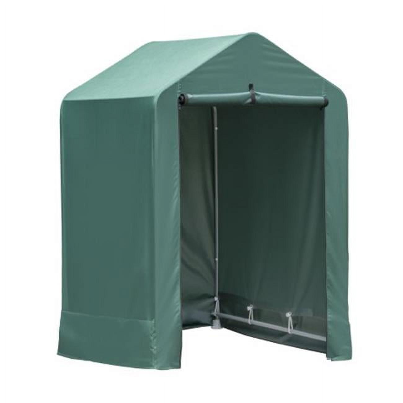 ShelterLogic 70388 4 x 4 x 6 in. Peak Garden Shed, Green