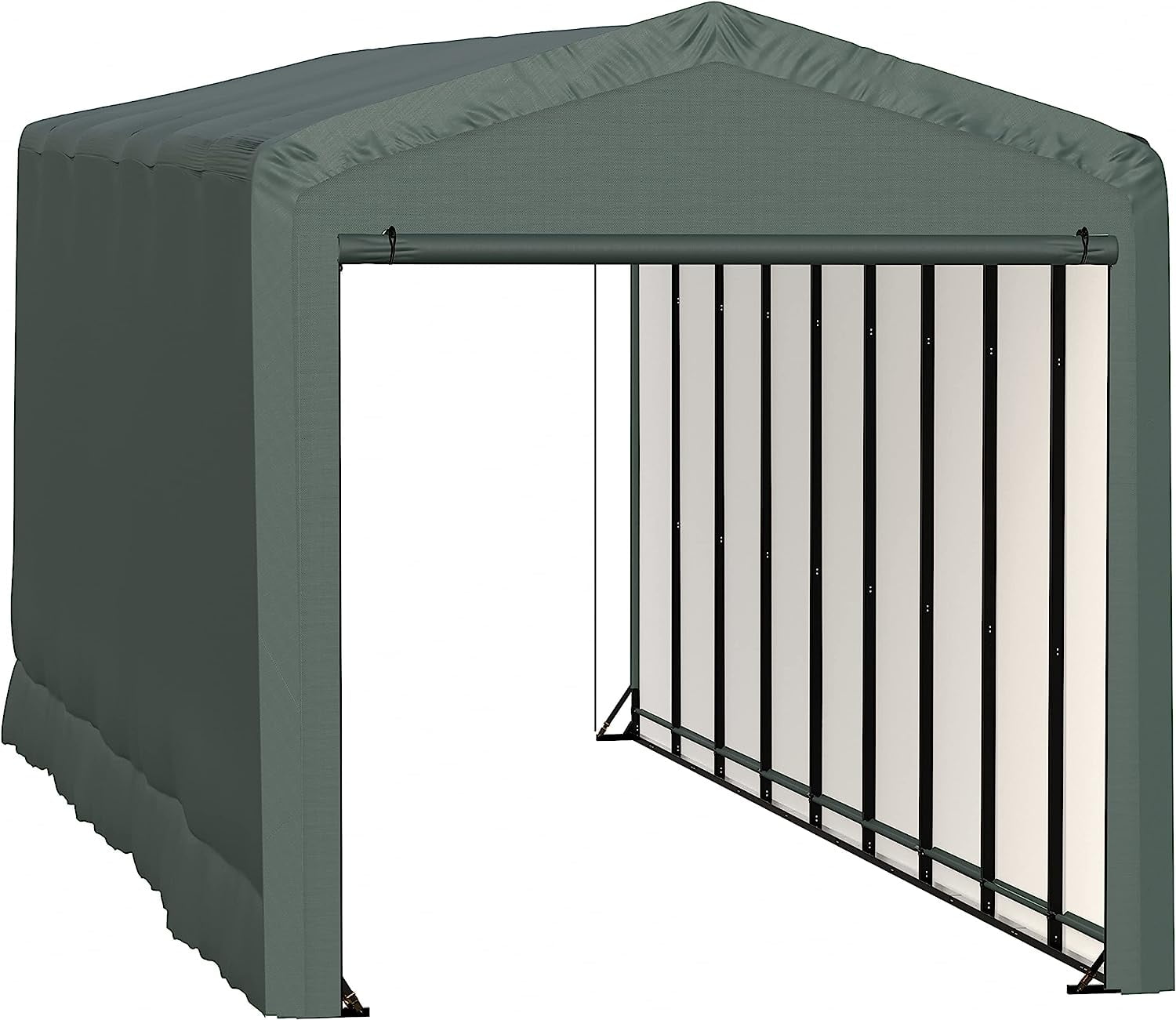 Green Heavy-Duty Steel Frame Portable Garage Kit