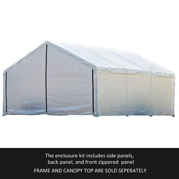 ShelterLogic Super Max 18' x 20' White Canopy Enclosure Kit Fits 2" Frame