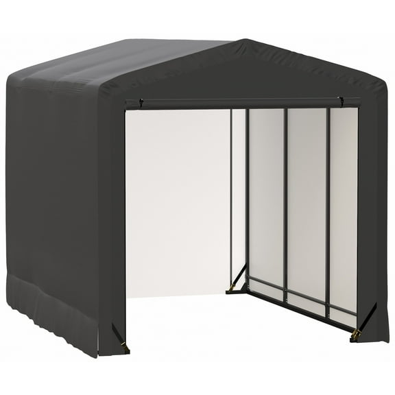 Sheltertube Wind And Snow-Load Rated Garage, 10X14X10 Grey