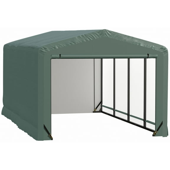 Sheltertube Wind And Snow-Load Rated Garage, 10X18X8 Green