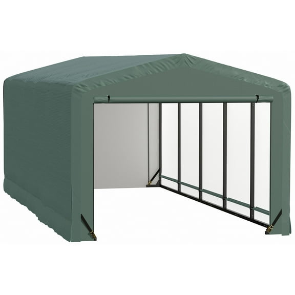 Sheltertube Wind And Snow-Load Rated Garage, 10X23X8 Green