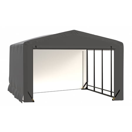 ShelterLogic ShelterTube 12 x 18 x 8 ft Grey Wind And Snow-Load Rated Garage