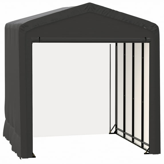 Sheltertube Wind And Snow-Load Rated Garage, 14X18X16 Grey
