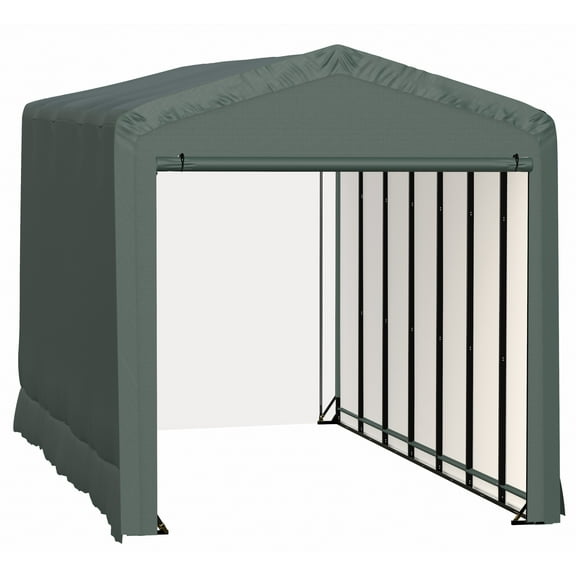 Sheltertube Wind And Snow-Load Rated Garage, 14X32X16 Green