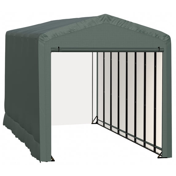 Sheltertube Wind And Snow-Load Rated Garage, 14X36X16 Green