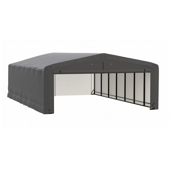 Sheltertube Wind And Snow-Load Rated Garage, 20X32X10 Grey