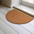 thumbnail image 1 of Sheltered Half Round Front Door Mat Lea Natural Braided Coir Coco Rug 30x18, 1 of 8