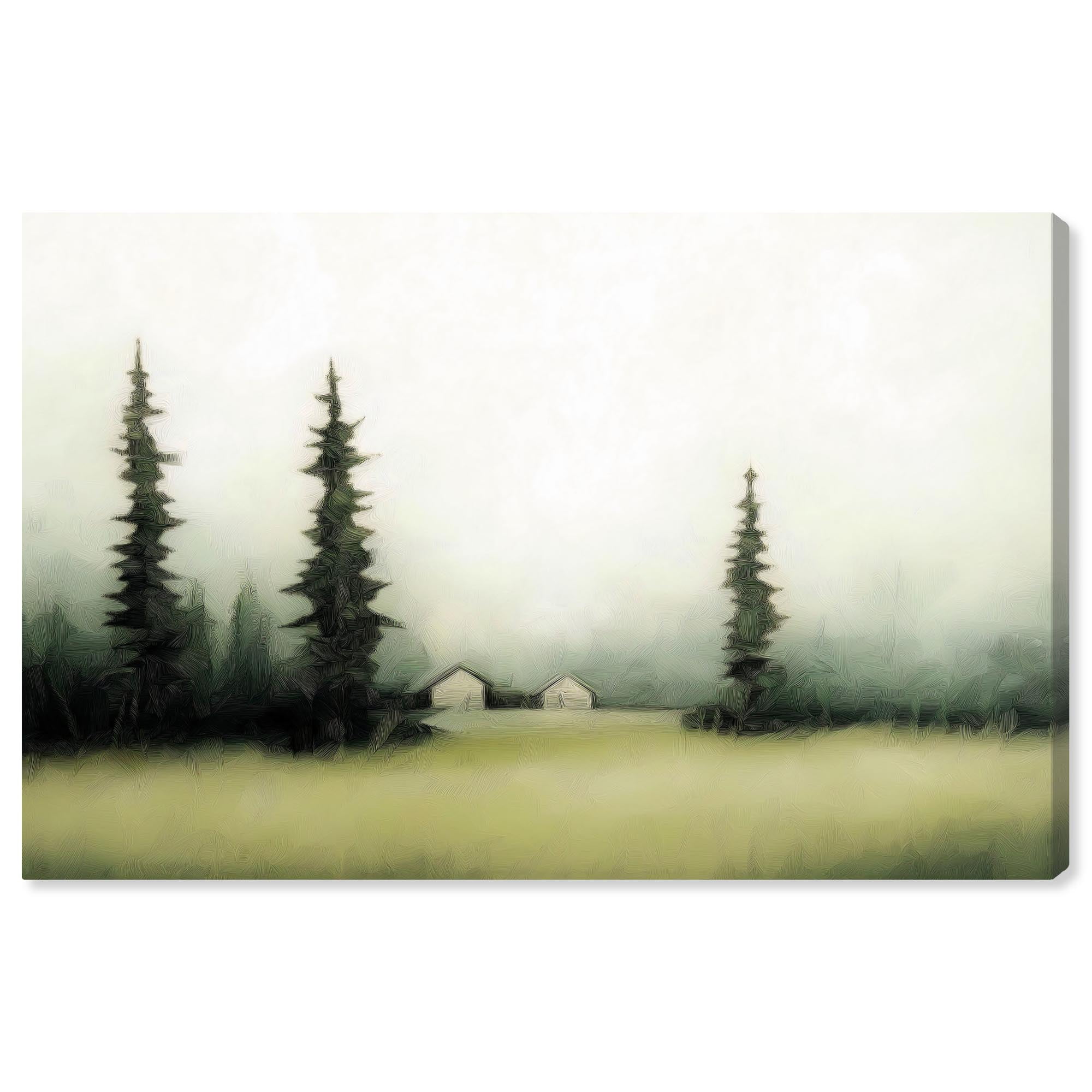 Sheltered in Green Rustic Landscape Canvas Art, 15" x 10"
