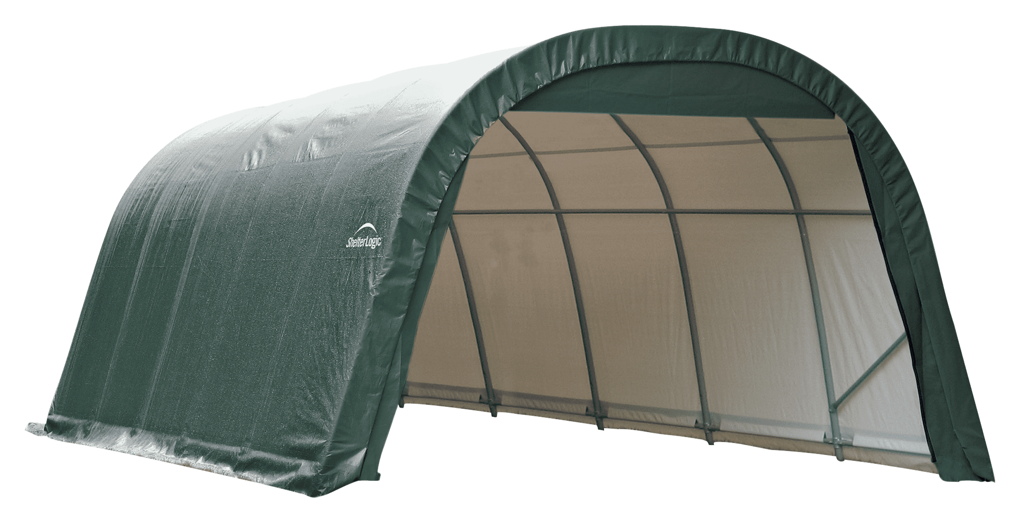 12' x 20' Green Polyethylene Round Style Garage