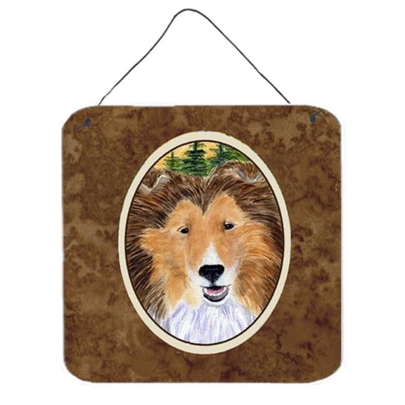 Sheltie Aluminium Metal Wall Or Door Hanging Prints - 6 x 6 In.