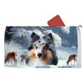 thumbnail image 1 of Sheltie Blue Merle - Best of Breed Winter Wonderland Dog Breed Mail Box Cover, 1 of 1