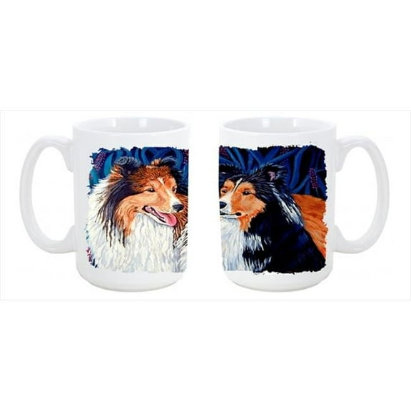 Sheltie Dishwasher Safe Microwavable Ceramic Coffee Mug 15 oz.