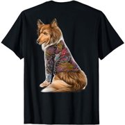 Sheltie Dog with Traditional Dragon Tattoo Irezumi T-Shirt