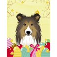 thumbnail image 1 of Sheltie Easter Egg Hunt Canvas House Flag, 1 of 1