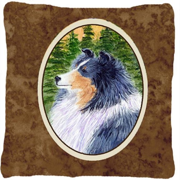 Sheltie Indoor & Outdoor Fabric Decorative Pillow