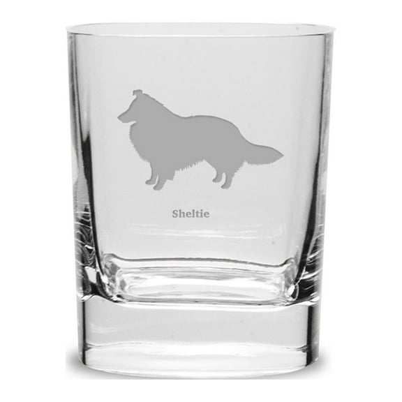 Sheltie Luigi Bormioli 11.75 oz Square Round Double Old Fashion Glass