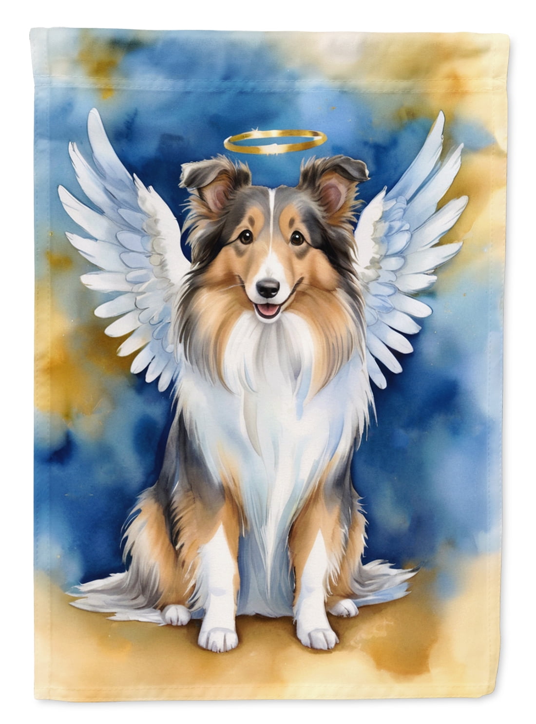 Sheltie My Angel House Flag