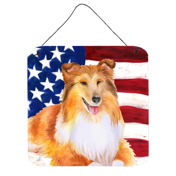 Sheltie Patriotic Wall or Door Hanging Prints