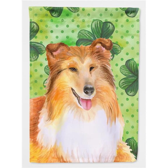Sheltie Saint Patricks Flag Canvas - House Size
