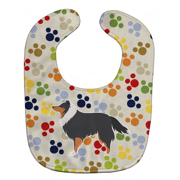 Sheltie/Shetland Sheepdog Pawprints Baby Bib