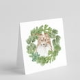 thumbnail image 1 of Sheltie/Shetland Sheepdog Sable with Christmas Wreath Square Greeting Cards and Envelopes Pack of 8 5 in x 5 in, 1 of 1