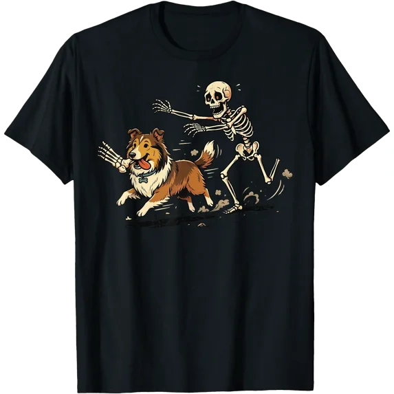 N Skeleton Sheltie Skeleton Halloween Costume T-Shirt - Walmart.com