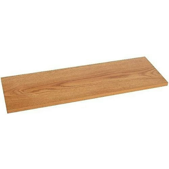 Knape & Vogt Shelf Oak Finish Rectangle - Particle Board, 1 Tier - 24 H x 12 W