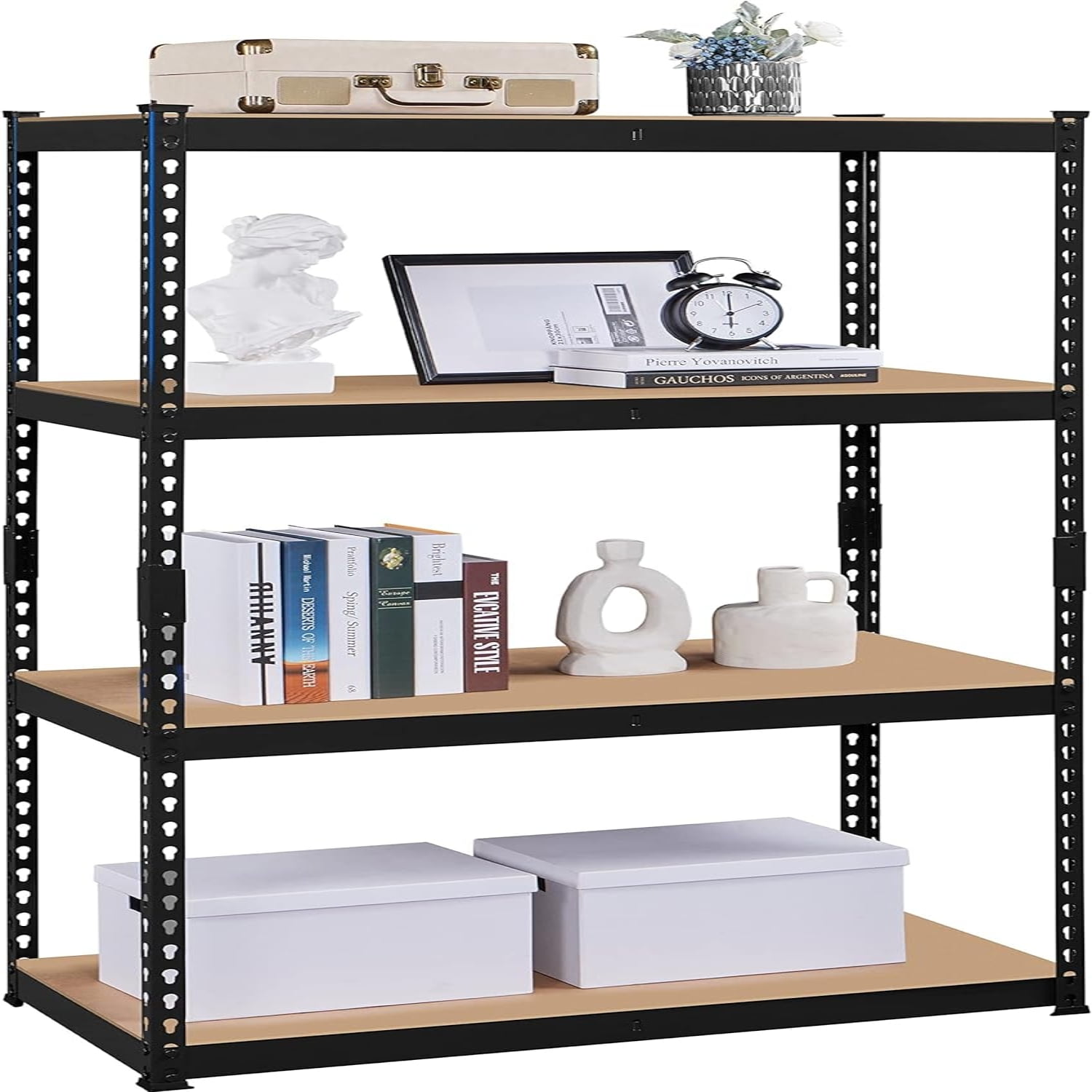 Shelves 4 Tier Adjustable Metal Shelving Unit Utility Shelves Garage