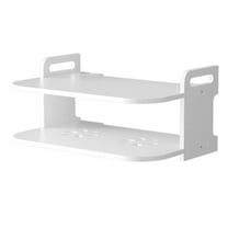 Shelves,Floating Shelf for Tv Components Tv Box Shelf Thick Dvd Player Wall Hanging Shelf Punching Storage Rack Floating Shelf for Set Top Box Router Game Consoles for Home