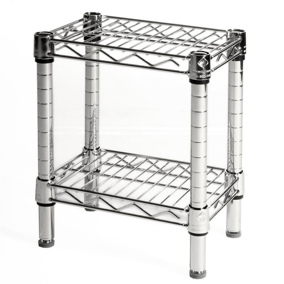 Shelving Inc. 10"d x 10"w x 14"h Chrome Wire Shelving with 2 Shelves