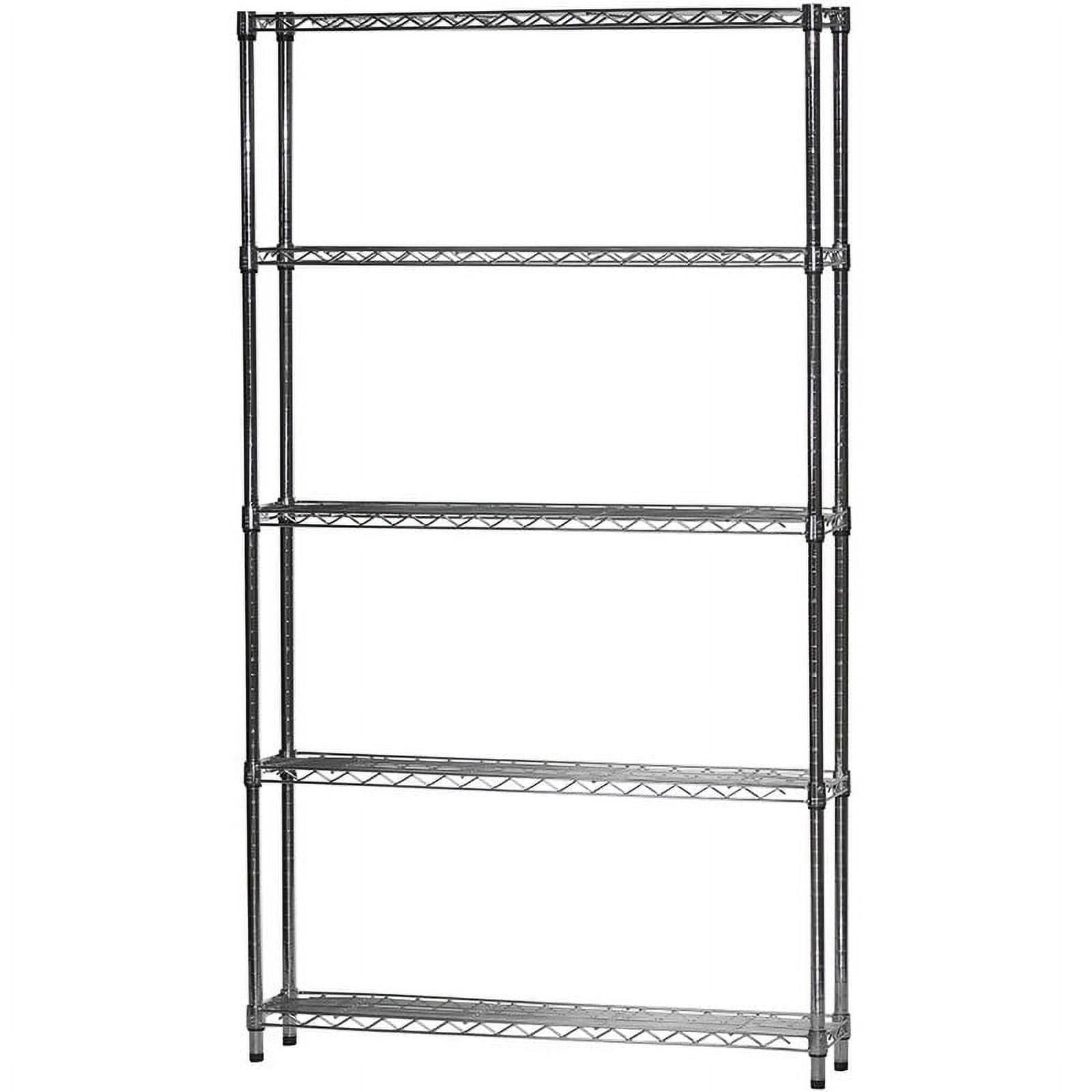 Shelving Inc. 10"d x 42"w x 64"h Chrome Wire Shelving with 5 Shelves